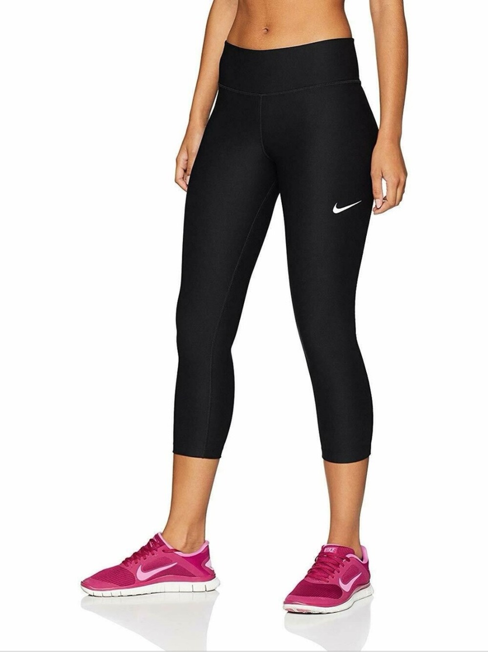 Nike Women's Black Power Victory Dri-FIT Cropped Leggings
